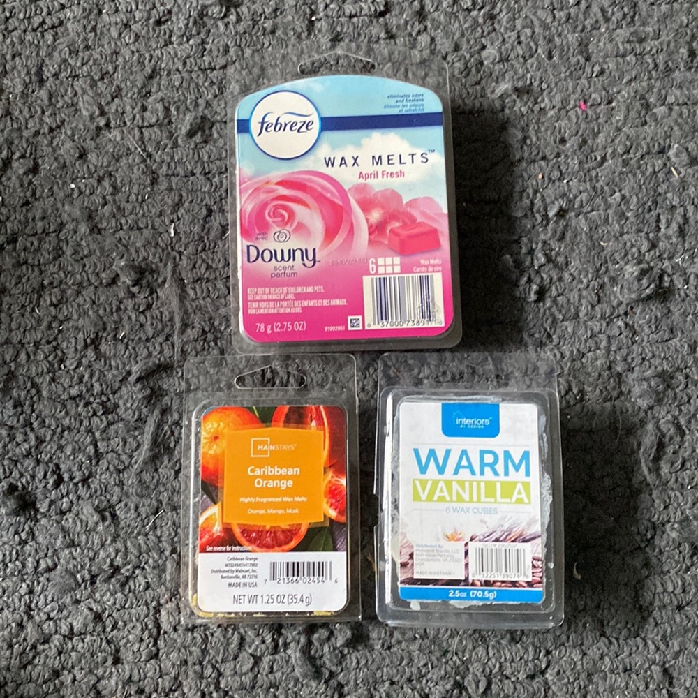 3 Partly Filled Wax Melts